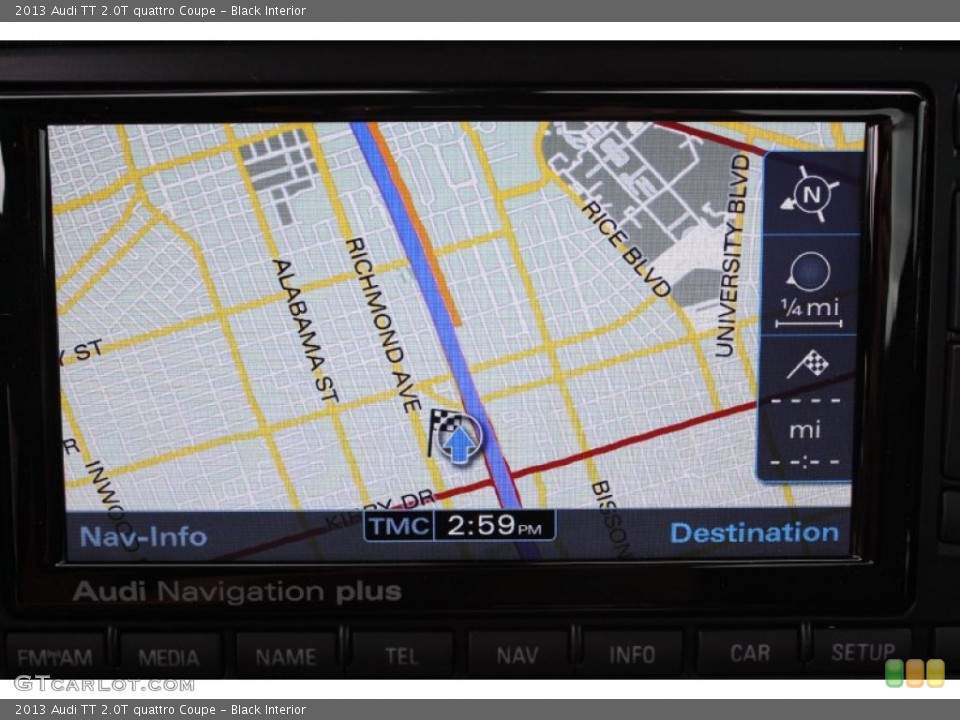 Black Interior Navigation for the 2013 Audi TT 2.0T quattro Coupe #78808553