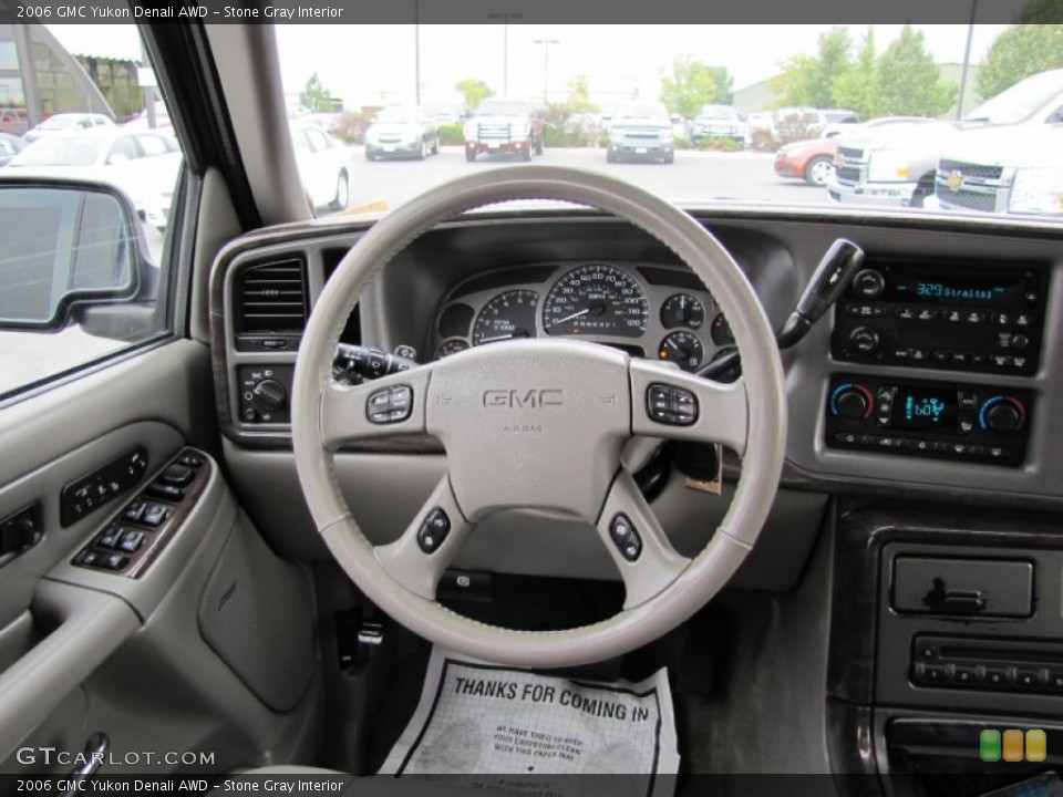 Stone Gray Interior Steering Wheel for the 2006 GMC Yukon Denali AWD #78808765