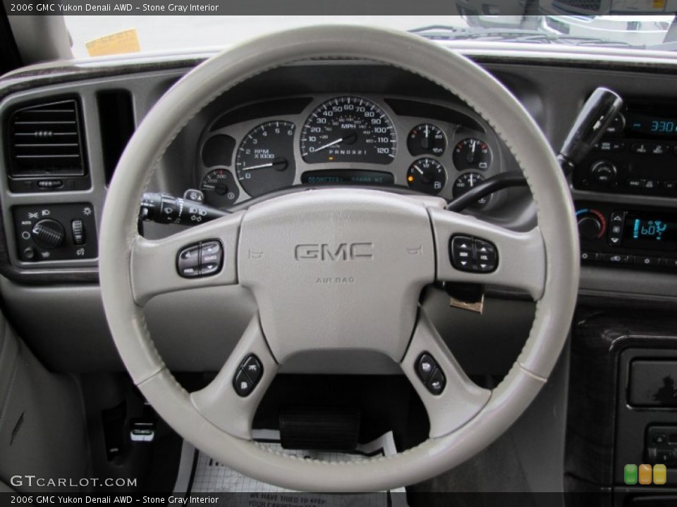 Stone Gray Interior Steering Wheel for the 2006 GMC Yukon Denali AWD #78808811
