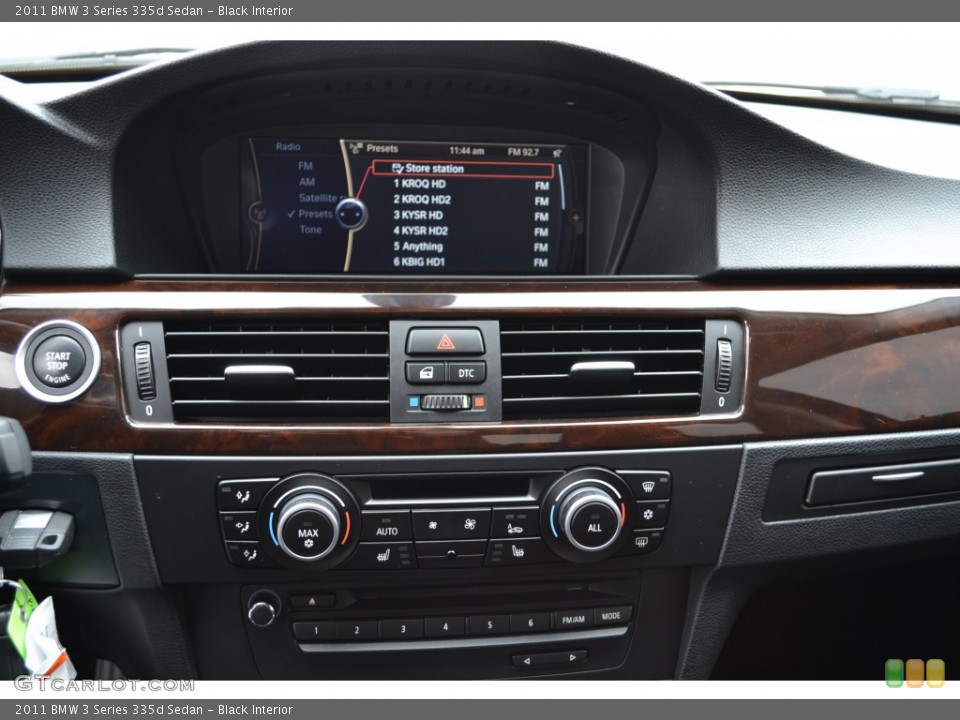 Black Interior Controls for the 2011 BMW 3 Series 335d Sedan #78809826