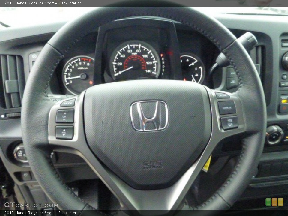 Black Interior Steering Wheel for the 2013 Honda Ridgeline Sport #78810248