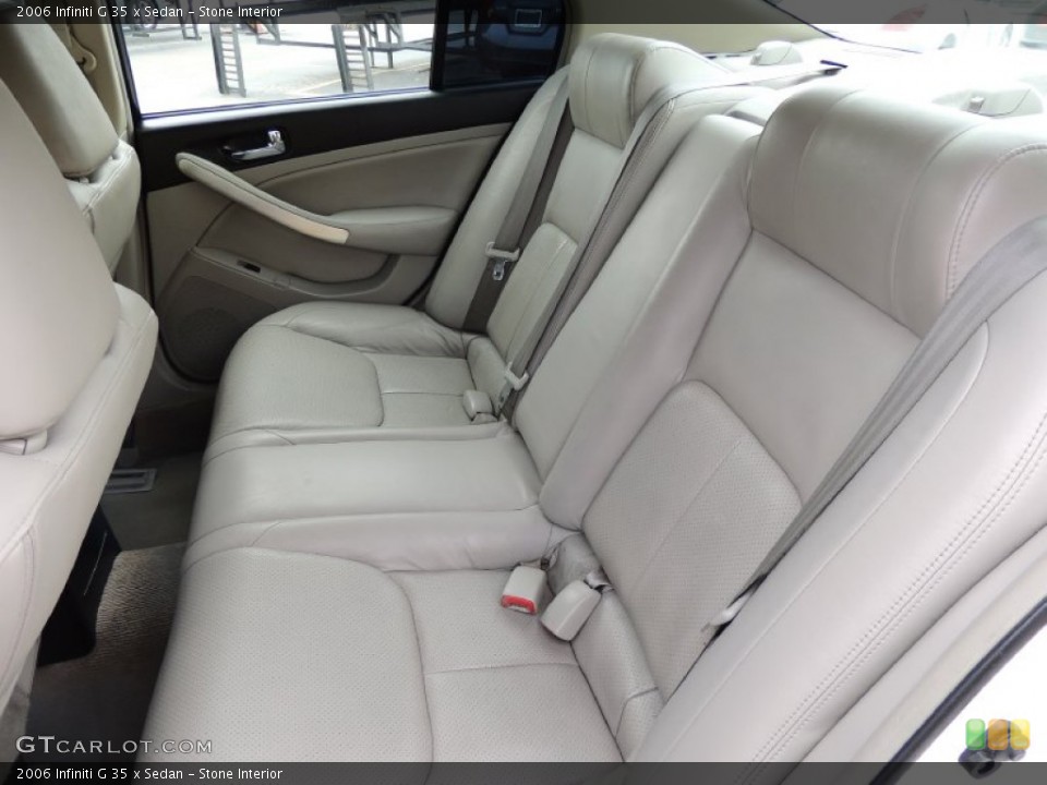 Stone Interior Rear Seat for the 2006 Infiniti G 35 x Sedan #78811186