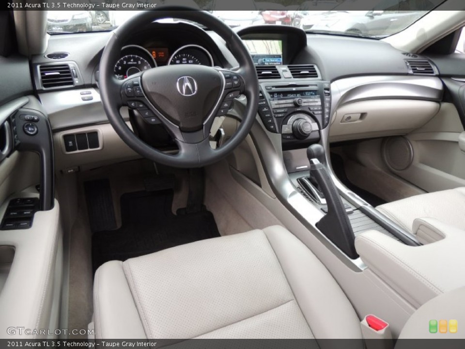 Taupe Gray Interior Prime Interior for the 2011 Acura TL 3.5 Technology #78811529