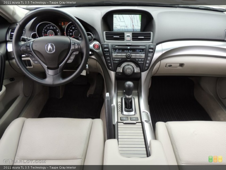 Taupe Gray Interior Dashboard for the 2011 Acura TL 3.5 Technology #78811597