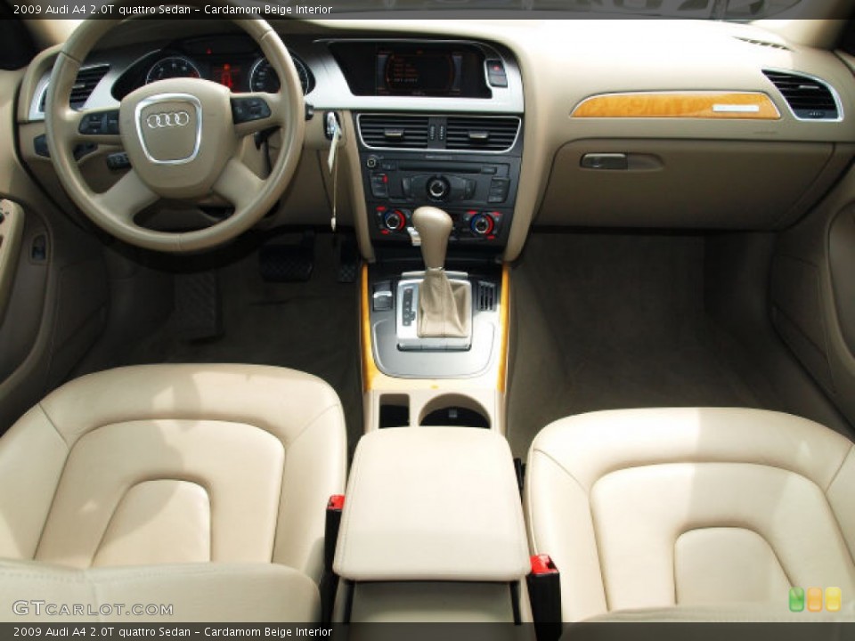 Cardamom Beige Interior Dashboard for the 2009 Audi A4 2.0T quattro Sedan #78812567