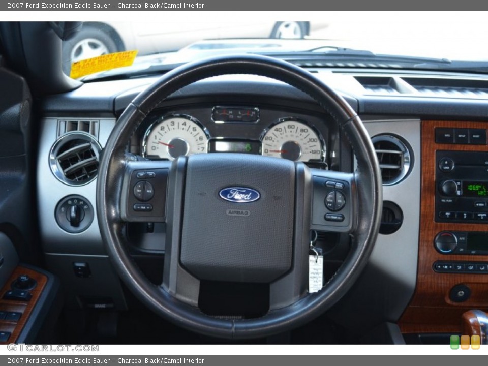 Charcoal Black/Camel Interior Steering Wheel for the 2007 Ford Expedition Eddie Bauer #78812796