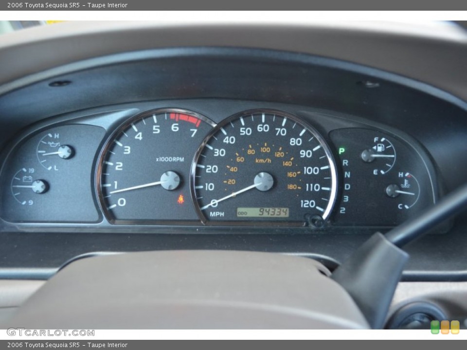 Taupe Interior Gauges for the 2006 Toyota Sequoia SR5 #78813631