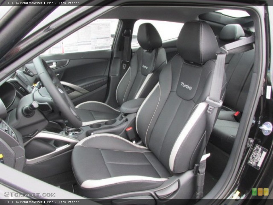 Black Interior Front Seat for the 2013 Hyundai Veloster Turbo #78814095