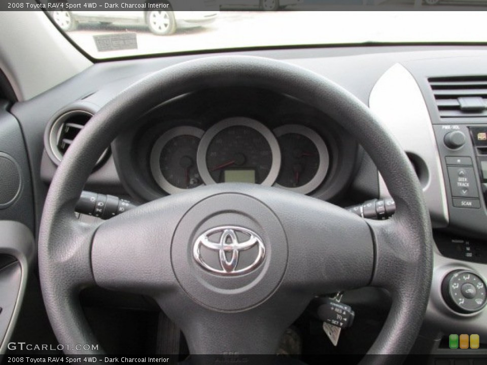 Dark Charcoal Interior Steering Wheel for the 2008 Toyota RAV4 Sport 4WD #78814454