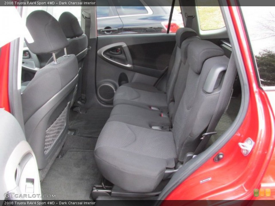 Dark Charcoal Interior Rear Seat for the 2008 Toyota RAV4 Sport 4WD #78814471