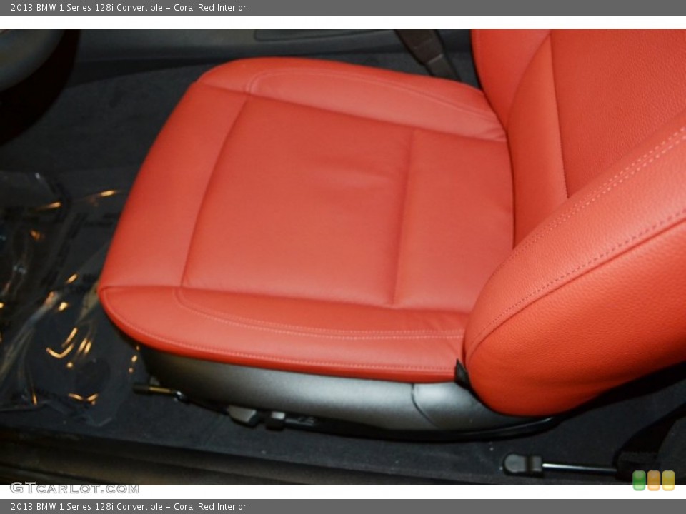 Coral Red Interior Front Seat for the 2013 BMW 1 Series 128i Convertible #78814802