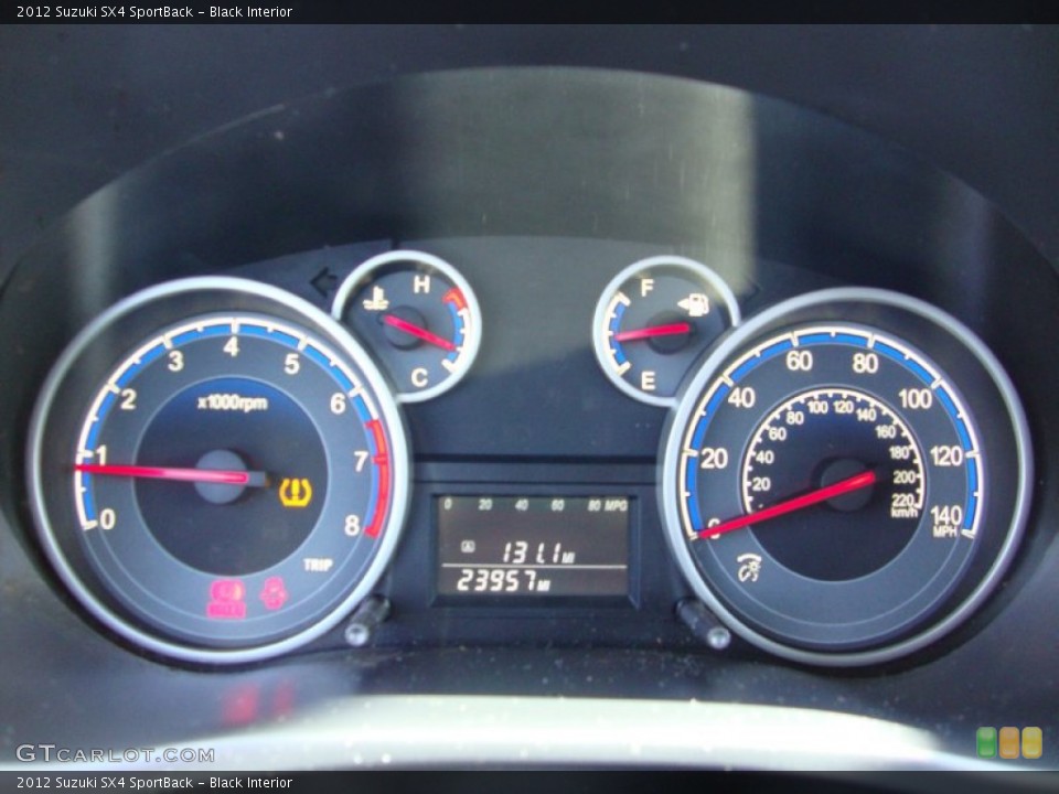 Black Interior Gauges for the 2012 Suzuki SX4 SportBack #78814948