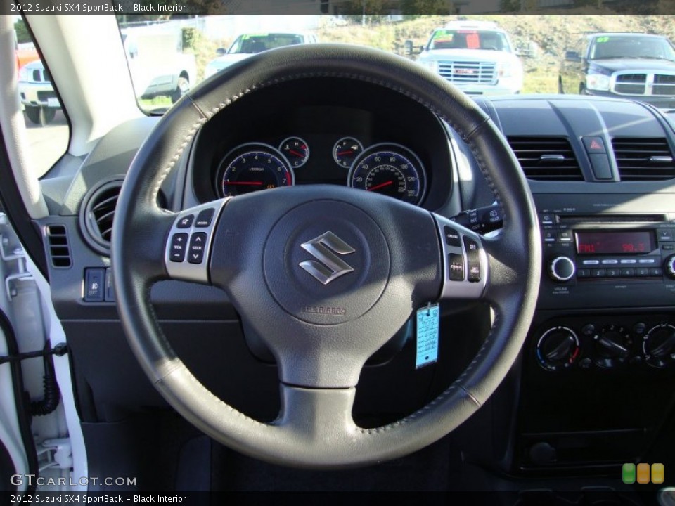 Black Interior Steering Wheel for the 2012 Suzuki SX4 SportBack #78814965