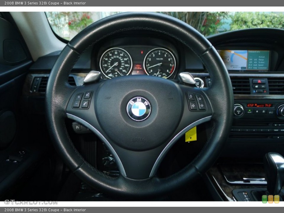 Black Interior Steering Wheel for the 2008 BMW 3 Series 328i Coupe #78815153