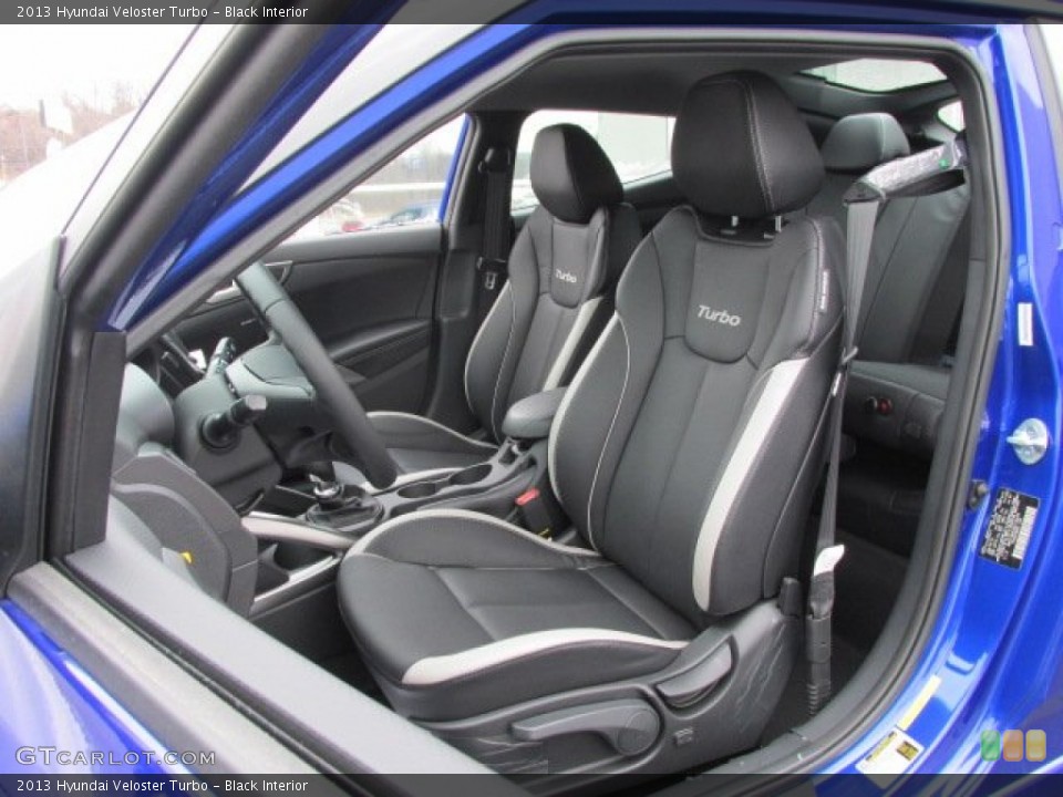 Black Interior Front Seat for the 2013 Hyundai Veloster Turbo #78815468