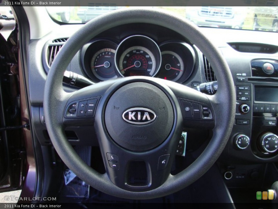 Black Interior Steering Wheel for the 2011 Kia Forte EX #78815543
