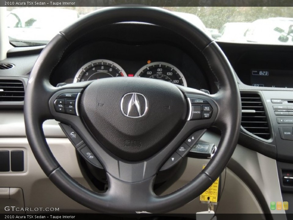 Taupe Interior Steering Wheel for the 2010 Acura TSX Sedan #78815690