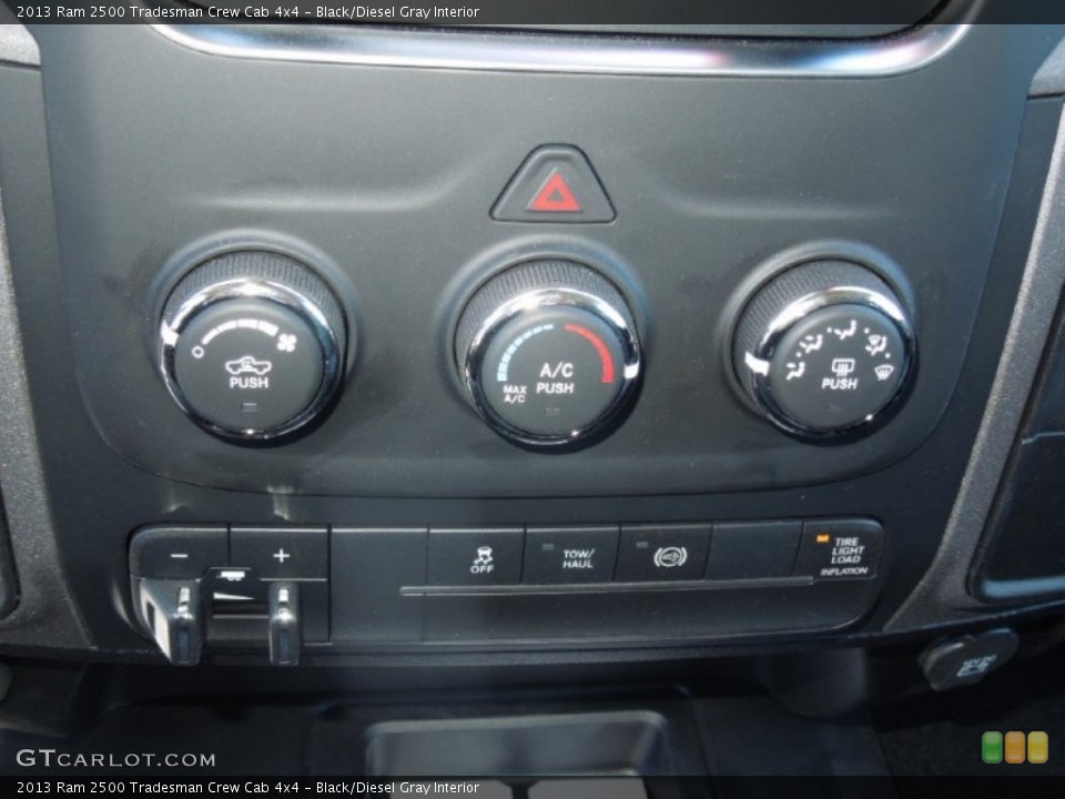 Black/Diesel Gray Interior Controls for the 2013 Ram 2500 Tradesman Crew Cab 4x4 #78819563