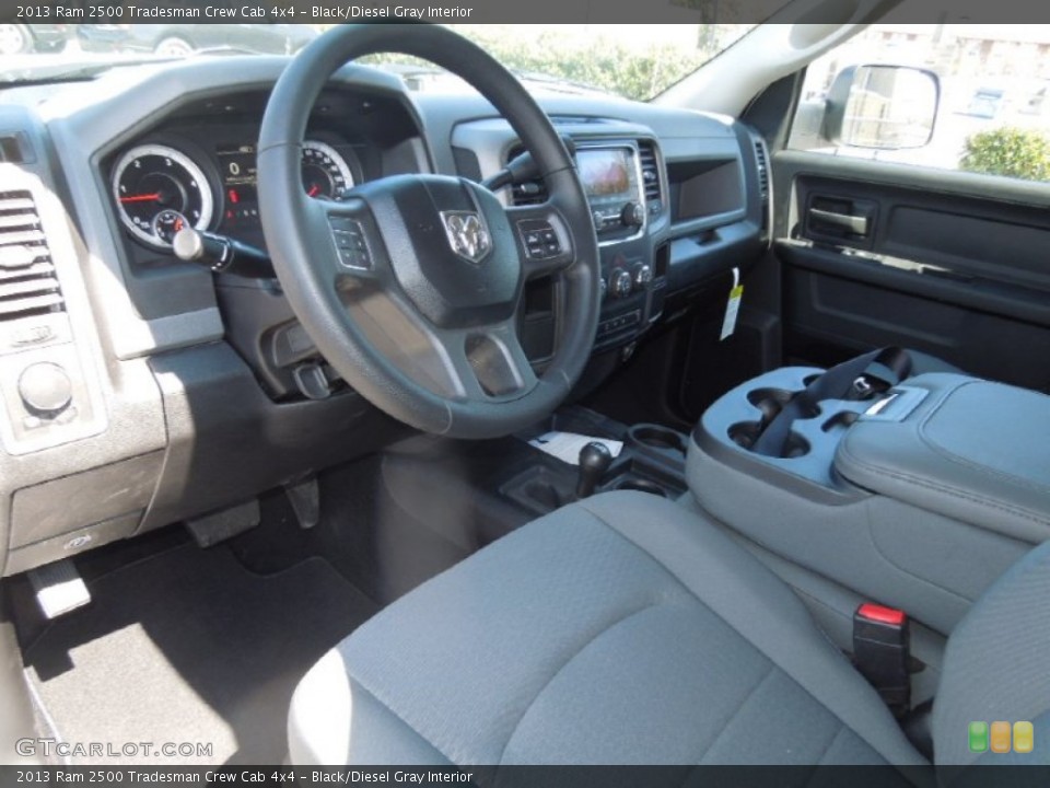 Black/Diesel Gray Interior Prime Interior for the 2013 Ram 2500 Tradesman Crew Cab 4x4 #78819707