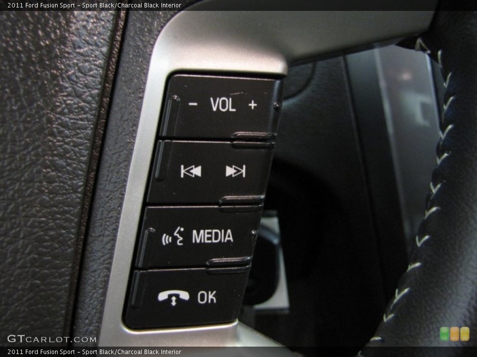 Sport Black/Charcoal Black Interior Controls for the 2011 Ford Fusion Sport #78820031