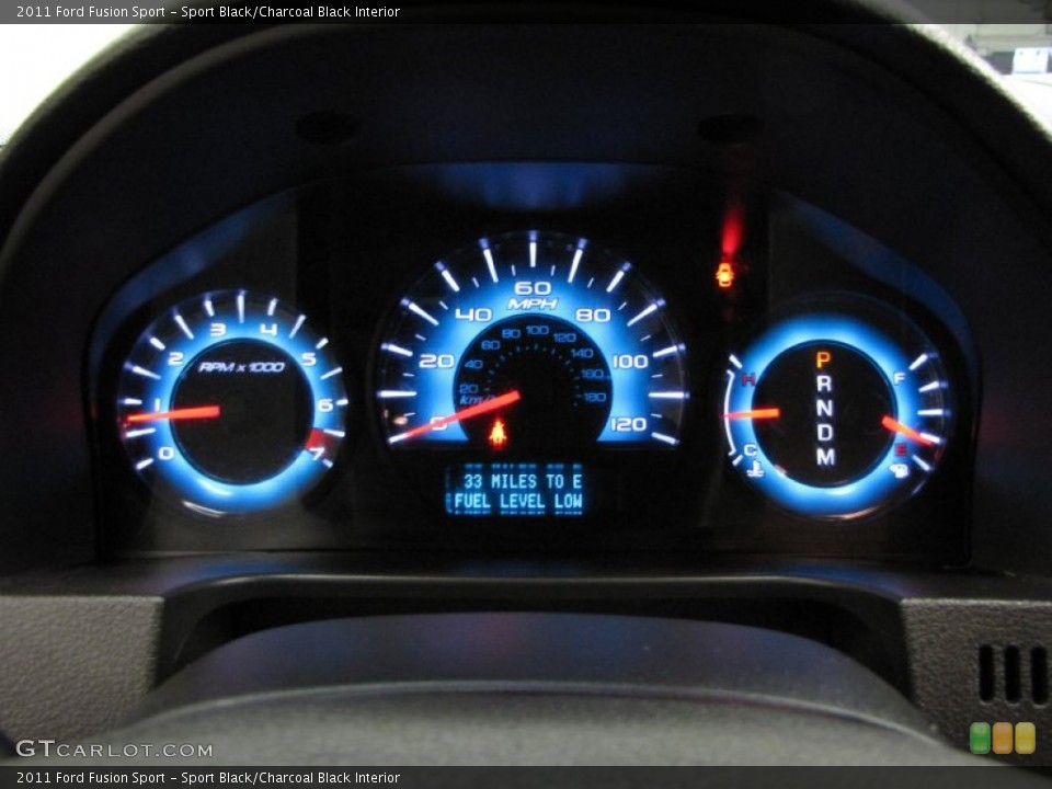 Sport Black/Charcoal Black Interior Gauges for the 2011 Ford Fusion Sport #78820055