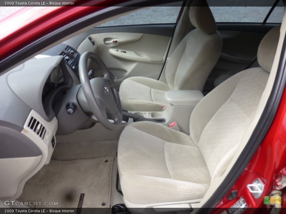 Bisque Interior Front Seat For The 2009 Toyota Corolla Le