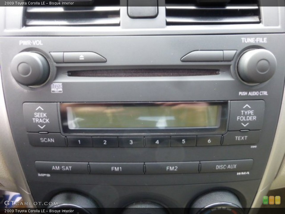 Bisque Interior Controls for the 2009 Toyota Corolla LE #78820247
