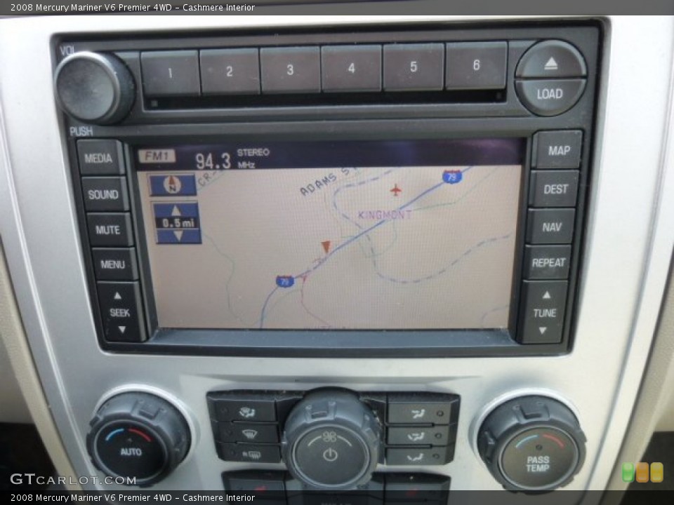 Cashmere Interior Navigation for the 2008 Mercury Mariner V6 Premier 4WD #78820430