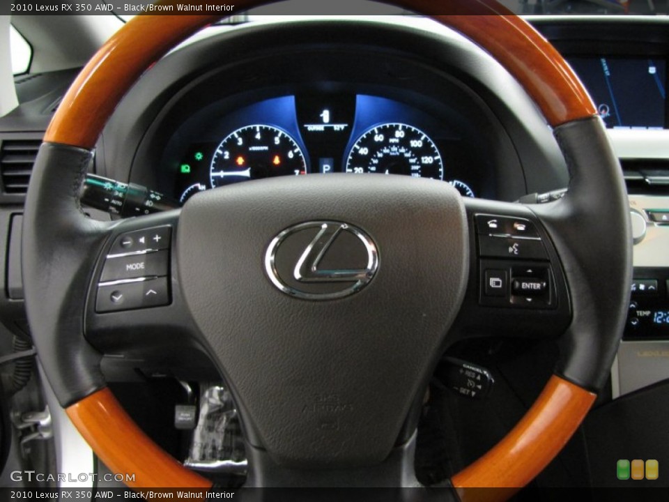 Black/Brown Walnut Interior Steering Wheel for the 2010 Lexus RX 350 AWD #78820961
