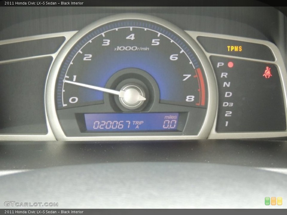 Black Interior Gauges for the 2011 Honda Civic LX-S Sedan #78821510