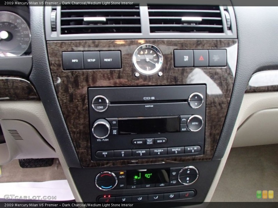 Dark Charcoal/Medium Light Stone Interior Controls for the 2009 Mercury Milan V6 Premier #78823178
