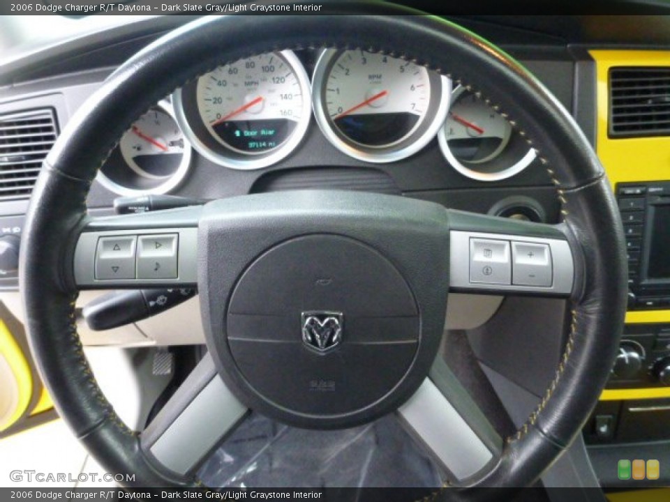 Dark Slate Gray/Light Graystone Interior Steering Wheel for the 2006 Dodge Charger R/T Daytona #78824225