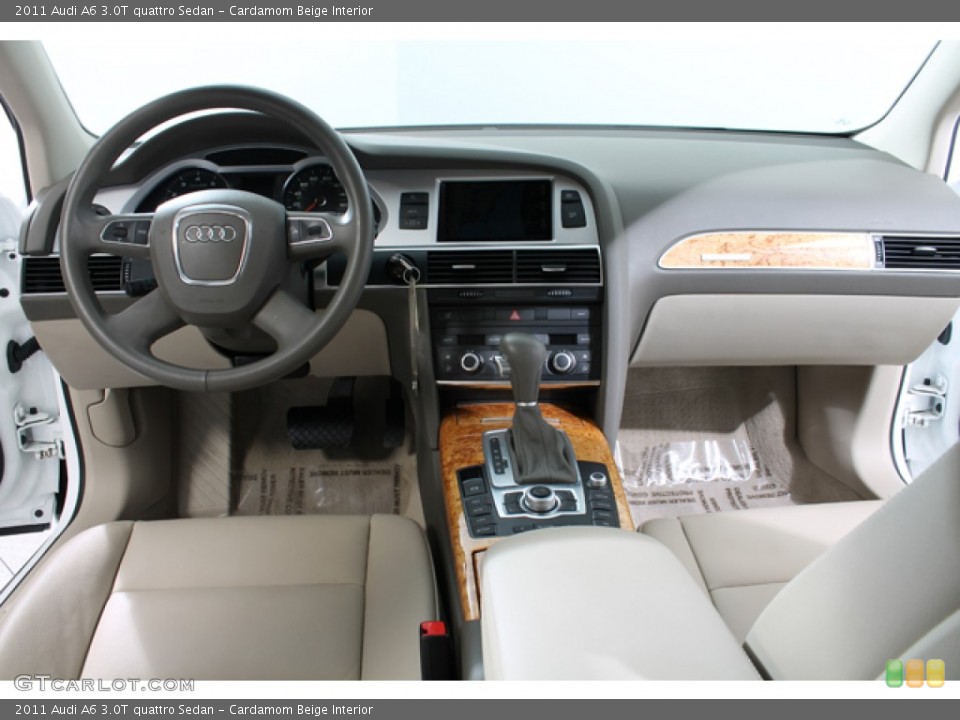 Cardamom Beige Interior Dashboard for the 2011 Audi A6 3.0T quattro Sedan #78825056