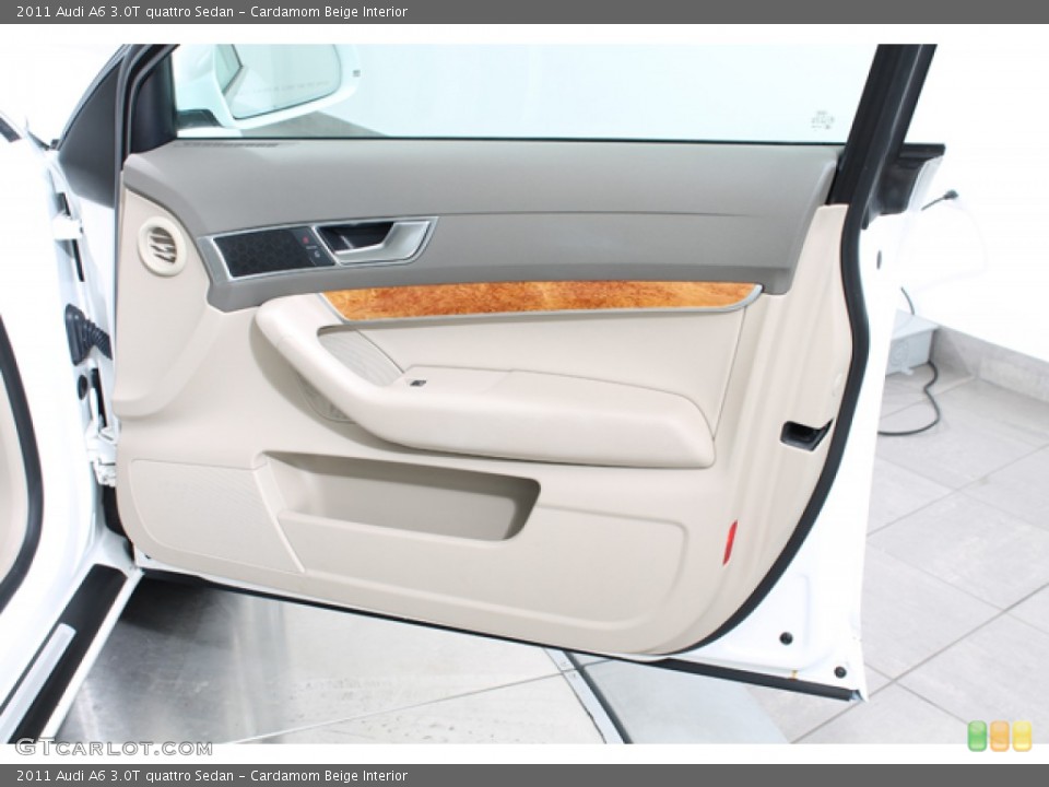 Cardamom Beige Interior Door Panel for the 2011 Audi A6 3.0T quattro Sedan #78825221