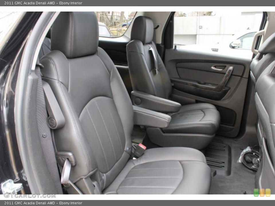 Ebony Interior Rear Seat for the 2011 GMC Acadia Denali AWD #78826477