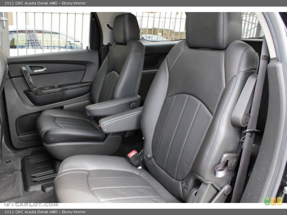 Ebony Interior Rear Seat for the 2011 GMC Acadia Denali AWD #78826533