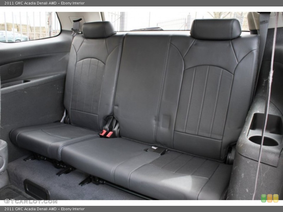 Ebony Interior Rear Seat for the 2011 GMC Acadia Denali AWD #78826551