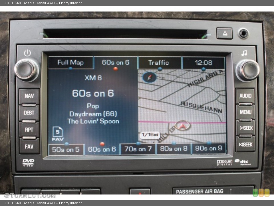 Ebony Interior Navigation for the 2011 GMC Acadia Denali AWD #78826689