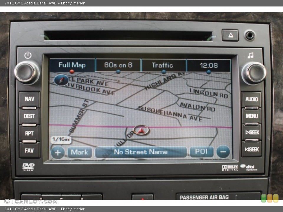 Ebony Interior Navigation for the 2011 GMC Acadia Denali AWD #78826703