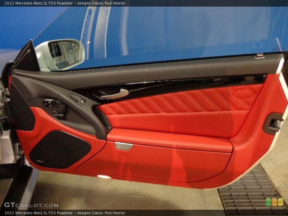 designo Classic Red Interior Door Panel for the 2012 Mercedes-Benz SL 550 Roadster #78831010