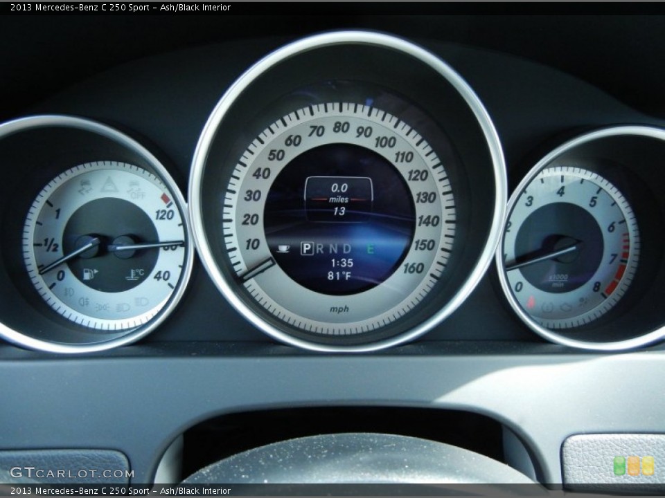 Ash/Black Interior Gauges for the 2013 Mercedes-Benz C 250 Sport #78831716