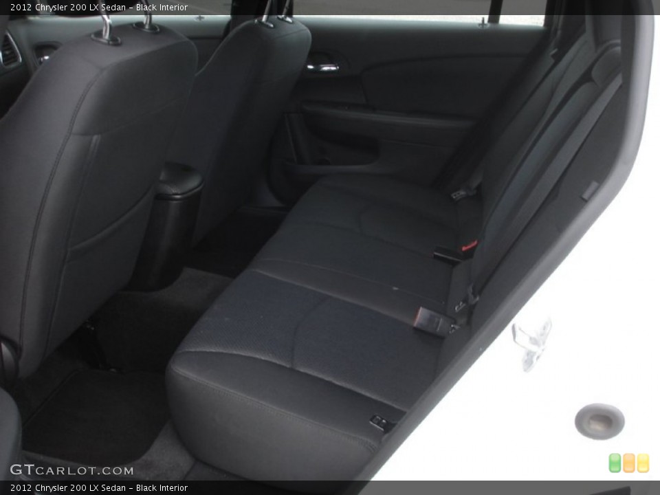 Black Interior Rear Seat for the 2012 Chrysler 200 LX Sedan #78835654