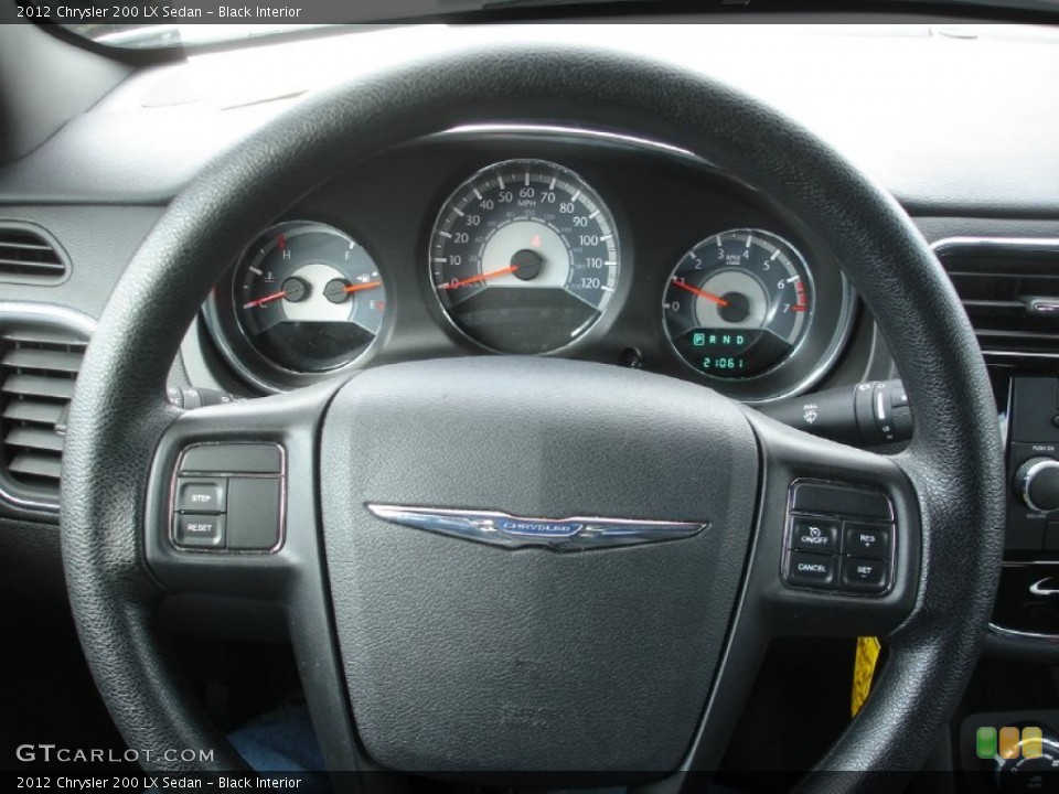 Black Interior Steering Wheel for the 2012 Chrysler 200 LX Sedan #78835706