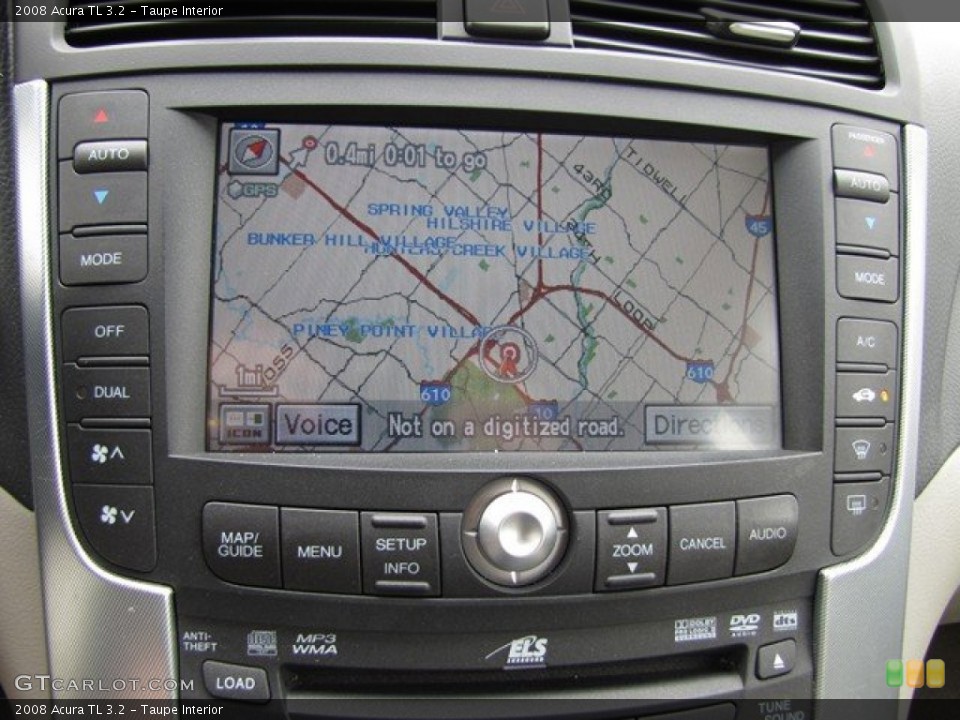 Taupe Interior Navigation for the 2008 Acura TL 3.2 #78837256