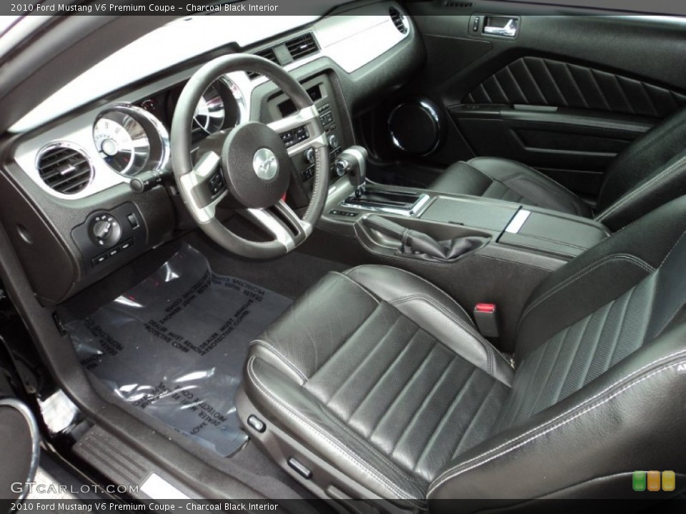 Charcoal Black Interior Prime Interior for the 2010 Ford Mustang V6 Premium Coupe #78838647