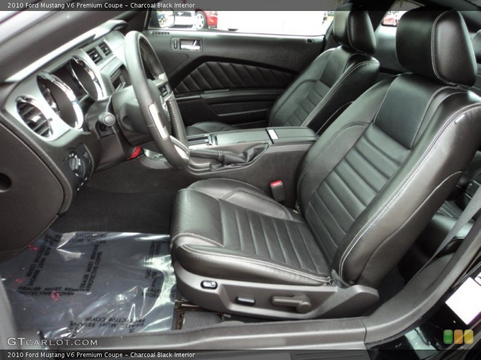 Charcoal Black Interior Front Seat for the 2010 Ford Mustang V6 Premium Coupe #78838662