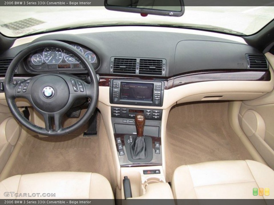 Beige Interior Dashboard for the 2006 BMW 3 Series 330i Convertible #78838786