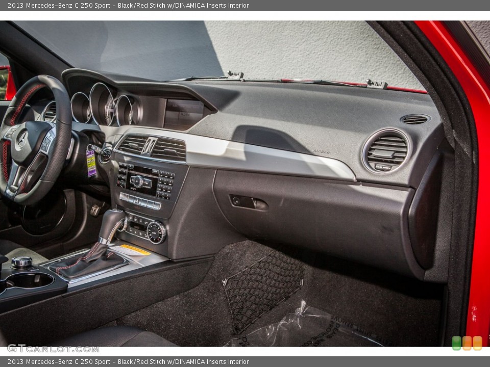 Black/Red Stitch w/DINAMICA Inserts Interior Dashboard for the 2013 Mercedes-Benz C 250 Sport #78839318