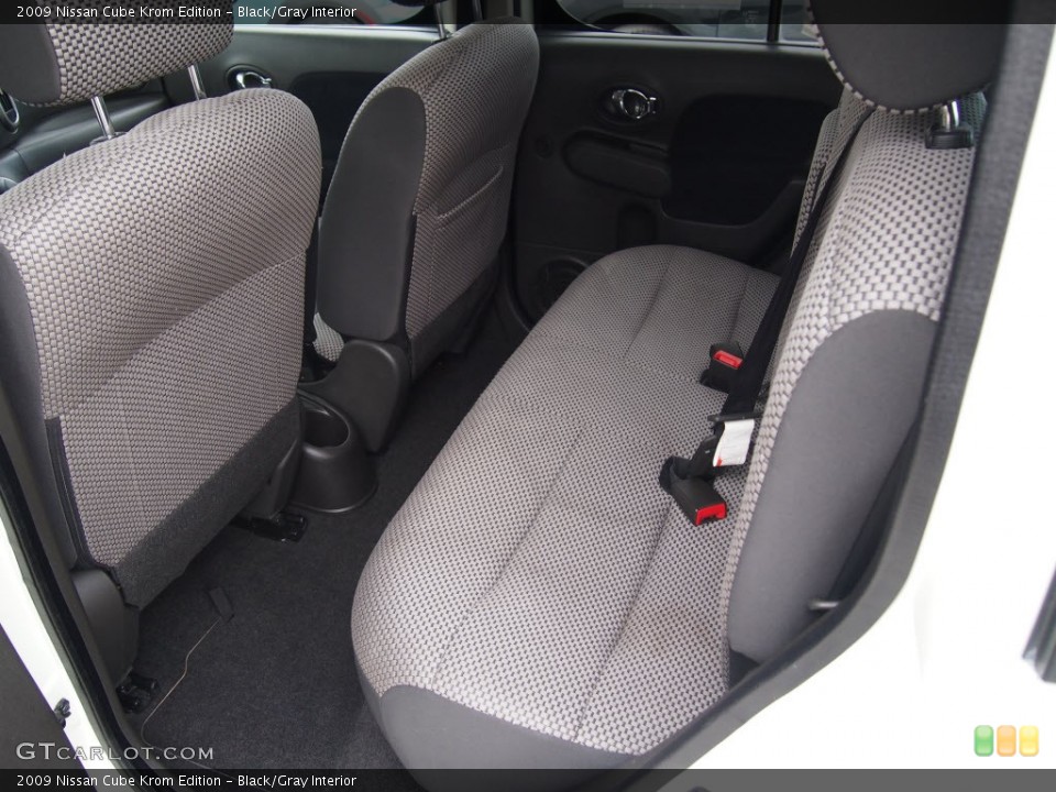 Black/Gray Interior Rear Seat for the 2009 Nissan Cube Krom Edition #78842753