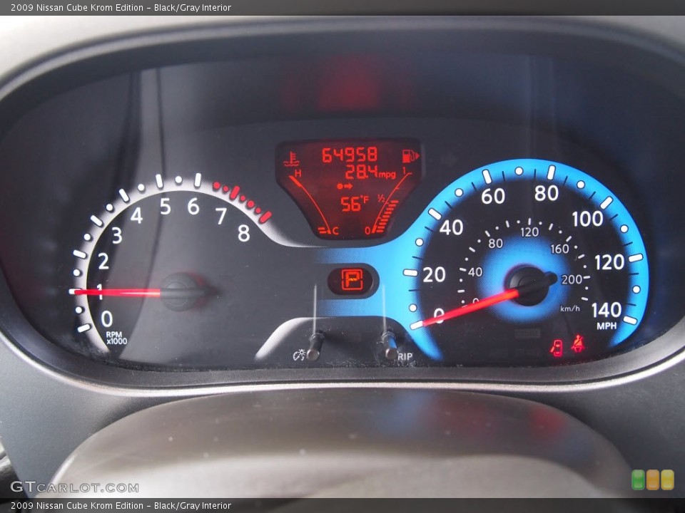 Black/Gray Interior Gauges for the 2009 Nissan Cube Krom Edition #78842832